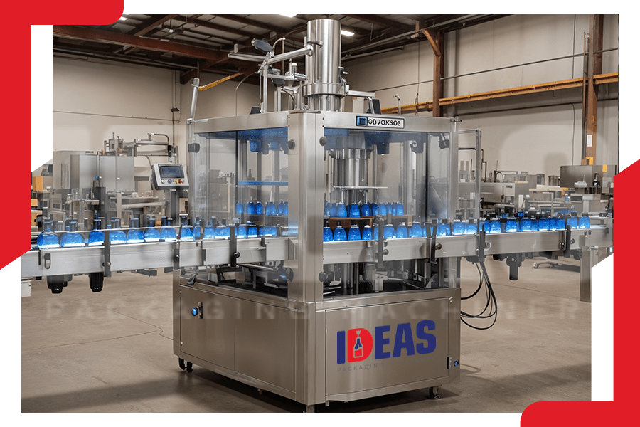 Fully Automatic Capping Machine By Ideas Packaging Machinery.