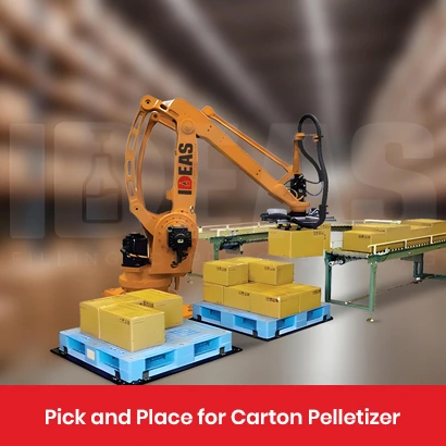 Enhanced Carton Handling with Automated Pick and Place for Pelletizers by Ideas Packaging Machinery