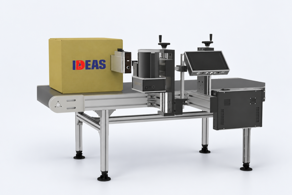 Ideas Packaging industrial printers on a neutral studio background