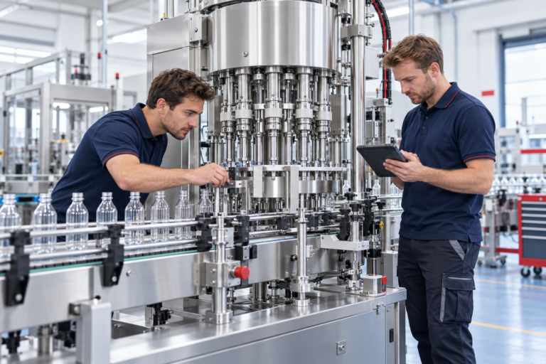 AI-generated illustration: Installation and commissioning for packaging machinery